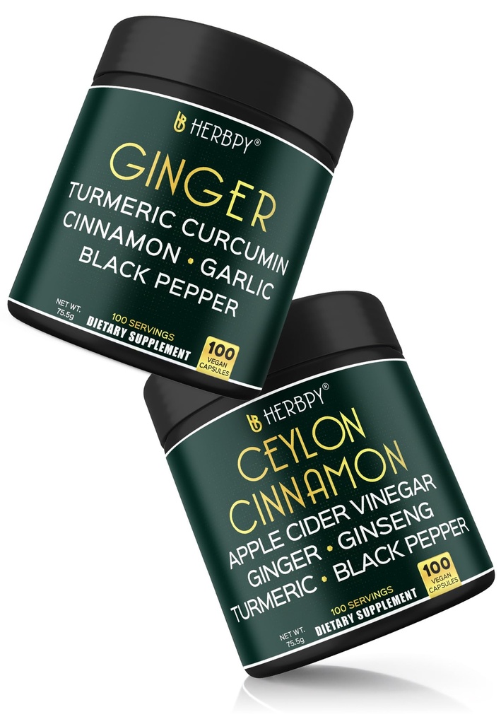 Bundle 5in1 Ginger συμπλήρωμα & 6in1 Premium Ceylon Cinnamon συμπληρώματα