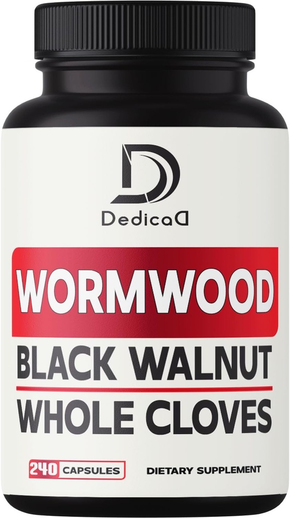 Sweet Wormwood Capsules 1500mg with Black Walnut & Cloves - 240 Vegan Capsules - Artemisia Annua Supplement for Immunity