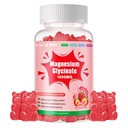 Μαγνήσιο Γλυκινικό Gummies 1000mg - Συμπλήρωμα μαγνησίου χωρίς ζάχαρη με βιταμίνη D, B6, CoQ10 για υποστήριξη ηρεμίας & ύπνου - 60 Gummies Φράουλα