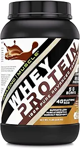 Amazing Myrus 100% Whey Protein Powder *Advanced Formula with Whey Protein Isolate as a Primary Ingredient Μαζί με Ultra Filtered Whey Protein Concentrate (Chocolate, 2 lb)