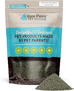 Raw Paws Organic Kelp Powder for Dogs & Cats (16-Ounce) - Υποστηρίζει Thyroid, Digestive & Immune Health - Αποξηραμένο Kelp για Σκύλους - Seaweed Powder Supplement