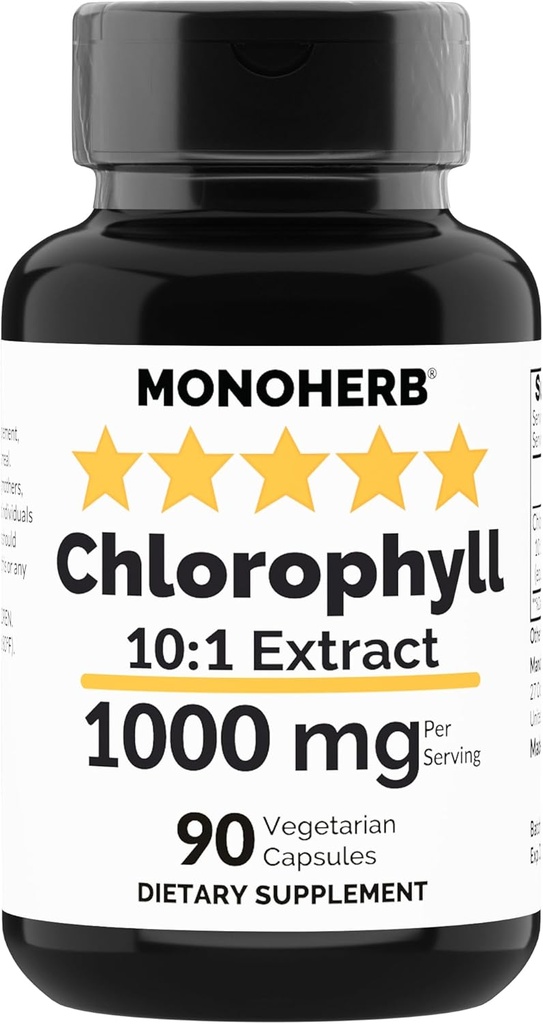 MONOHERB Chlorophyl Extract 1000 mg - 90 Κάψουλες χορτοφάγων