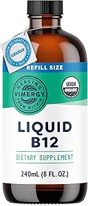 Vimergy Liquid B12 Refill – Fast-Absorbing Brain Support – Συμπλήρωμα Ενεργειακής Υποστήριξης – USDA Certified Organic, Vegan, Non-GMO – 240 Services (240 mL)
