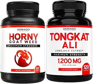 Horny Goat Weed (60 Count) Premium Hornygoatweed Μέγιστη δύναμη και Tongkat Ali για τους άνδρες (120 κάψουλες) Longjack Tongkat Ali για την υποστήριξη υγείας και ζωτικότητας ανδρών - Vegan Safe & Made in USA