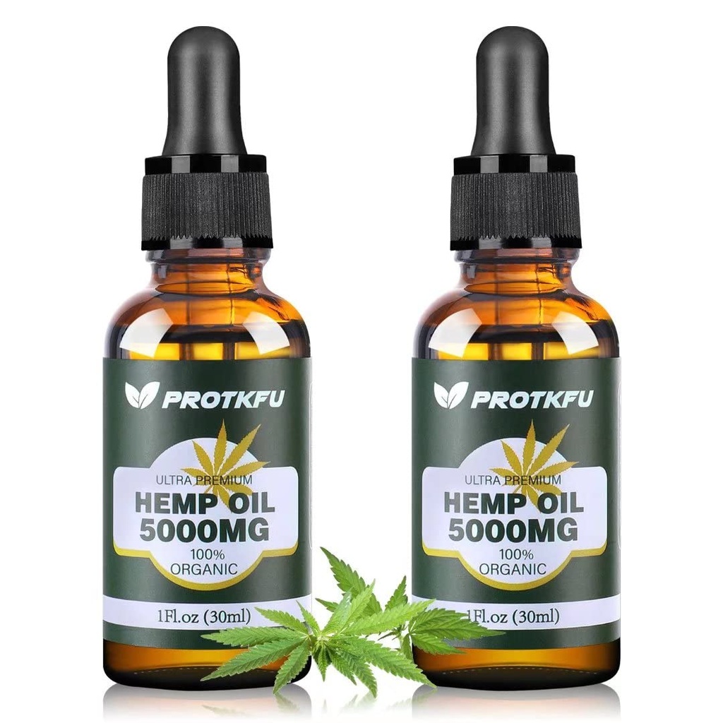 (2Pack Hemp Oil - Ωμέγα 3-6-9 λιπαρά οξέα συμπλήρωμα διατροφής για την υποστήριξη του ανοσοποιητικού συστήματος, Εστίαση, ηρεμία, χαλάρωση, και ενίσχυση Mood - Βιολογικά, Vegan, μη ΓΤΟ