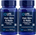 Επέκταση ζωής Μαλλιά, δέρμα & νύχια Collagen Plus Formula, 180 δισκία (πακέτο του 2)