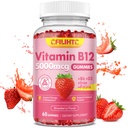 Vitamin B12 Gummies for Women & Men, 5000mcg Methyl B12 Gummies with Vitamin B6, D3, Iron, Folate for Adults, Supports Energy & Metabolism Boost, Mood, Immune & Nervous System, Sugar Free Strawberry