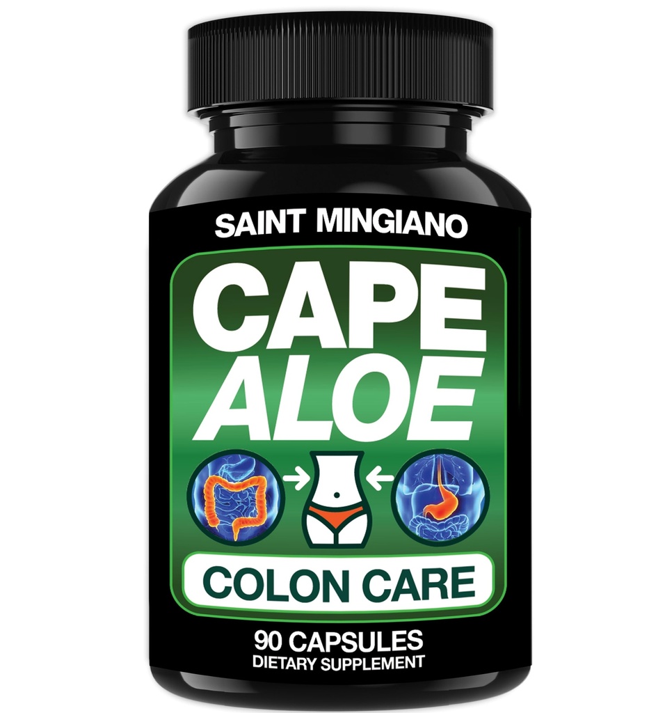 Cape Aloe Vera Κάψουλες - Cleanse Colon, Detox & Flush - 90 Κάψουλες. Απαλή δυσκοιλιότητα Ανακούφιση και κίνηση του εντέρου Ενεργώντας ως φυσικό βοτανικό Laxative - Bowel Movement Digestive Health