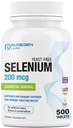 Puregen Labs Selenium 200 mcg Ελεύθερο Αιθέριο Ορυκτό Μαγιάς - 500 χορτοφαγικά δισκία 