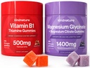 KINDNATURE Power Duo: Μαγνήσιο & Βιταμίνη B1 Gummies Bundle – Ενισχυμένη ενέργεια & υποστήριξη νεύρων, νοστιμότατο & μασώμενο