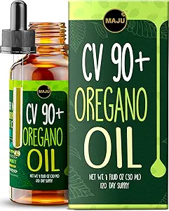 Maju Superfoods Oregano Oil Drops, Potent 90%+ Carvacrol (1 fl Oz) Wild Mediterranean Essential Oil of Oregano Liquid, Aceite de Oregano, Immune and Seasonal Support