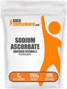 BulkSupplements.com Ασκορβικό Νάτριο σε σκόνη - για την Ανοσολογική Υποστήριξη, Ασκορβικό Νάτριο Βιταμίνη C - Buffered Vitamin C, Χωρίς Γλουτένη, 2g ανά Σερβίρισμα, 250g (8,8 oz) (Pack of 1)
