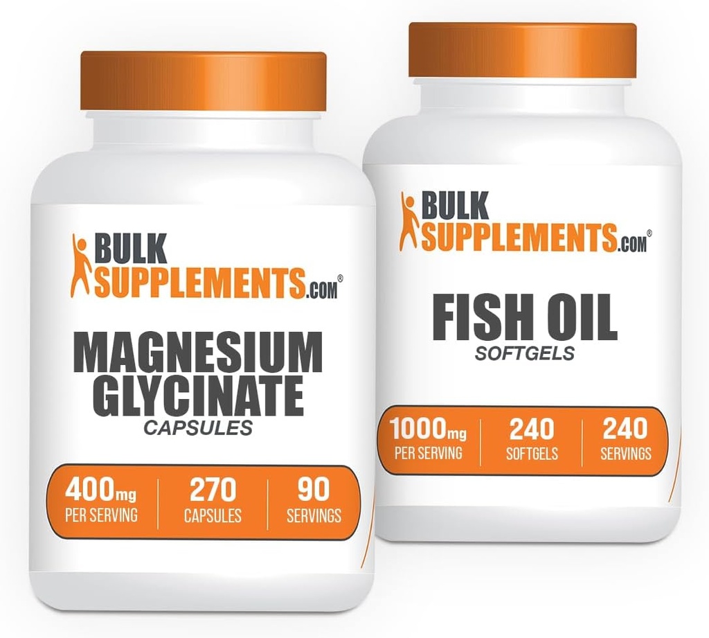 Κάψουλες γλυκινικό μαγνήσιο 240ct + Softgels ιχθυέλαιο 240ct Bundle