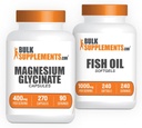 Κάψουλες γλυκινικό μαγνήσιο 240ct + Softgels ιχθυέλαιο 240ct Bundle