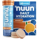 Nuun Ανοσία Ηλεκτρολυτικά Δισκία με Βιταμίνη D, C, E, & A, Ginger, Elderberry, Magnesium & 4 Άλλα Απαραίτητα Ηλεκτρόλυτα, Vegan, Blueberry Tangerine, 8 Pack (80 Services Σύνολο)