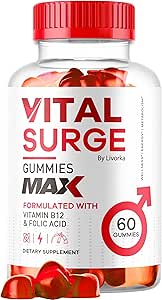 Vital Surge - Vital Surge for Men Gummies, Vital Vita Surge Max Max Strength 1050 MG, VitalSurge Supplement Support Gummy Advanced Formula, Premium Vitamin Gomitas (60 Gummies)