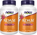 NOW Supplements, ADAM™ Men's Multivitamin with Saw Palmetto, Lycopene, Alpha Lipoic Acid and CoQ10, Plus Natural Resveratrol & Grape Seed Extract, 60 Tablets (Pack of 2)