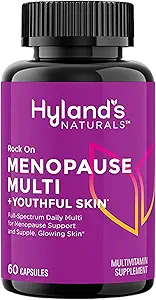 Hyland's Rock On Menopause and Youthful Skin Multivitamin for Women with Immune Support, 60 Κάψουλες, Εμμηνόπαυση Relief for Women with Biotin, Collagen, and Red Clover