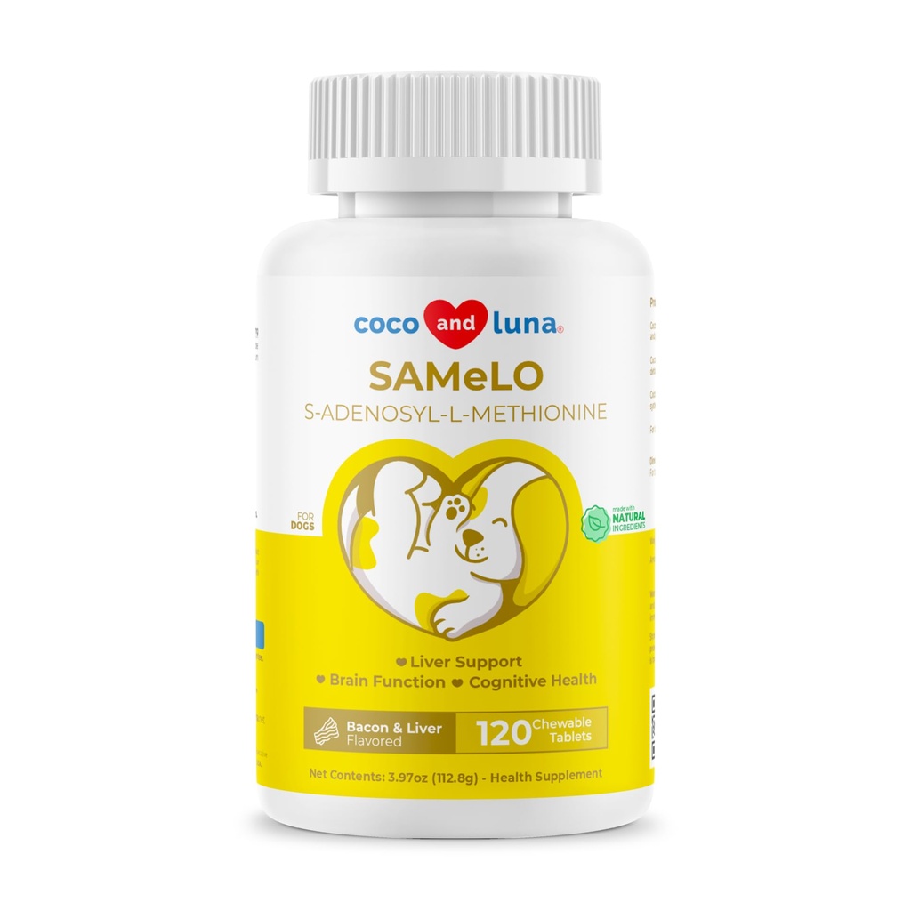 Same for Dogs 120 Tablets - Liver Supplement, Brain & Mood Support | S-Adenosyl-L-Methionine formula. Supports liver function, brain health & mood. Daily cognitive support.