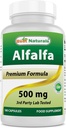 Best Naturals Alfalfa Green Super Food 500 mg 180 Κάψουλες (180 Count (Pack of 1))