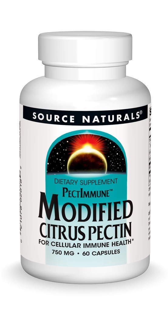 Source Naturals Pectimune, Τροποποιημένη Πεκτίνη Εσπεριδοειδών, Για Κυτταρική Ανοσολογική Υγεία *, 750mg - 60 Κάψουλες