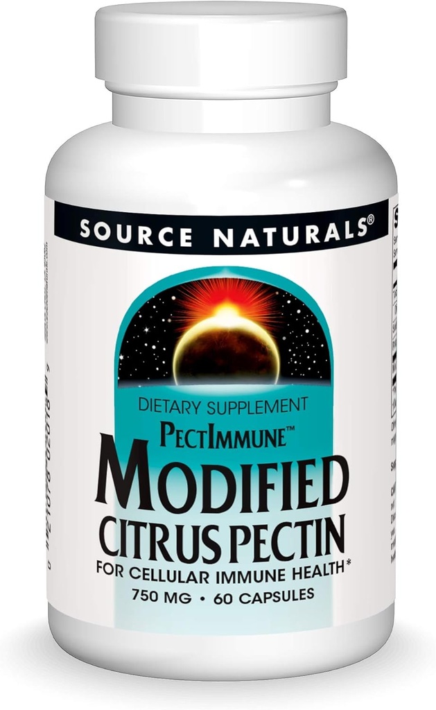Source Naturals Pectimune, Τροποποιημένη Πεκτίνη Εσπεριδοειδών, Για Κυτταρική Ανοσολογική Υγεία *, 750mg - 60 Κάψουλες