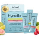 Feel Goods Hydration+, 1,100mg Electrolytes, Sugar Free Packets, Daily Hydration, Magnesium, Organic Tart Cherry, Potassium, Less Cramping, Energy Boost - Electrolyte Powder Packets - 12 Variety Pack