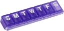 EZY DOSE Weekly (7-Ημέρα) Pill Planner, Υπόθεση Ιατρικής, Βιταμινική Organizer Box, Μεγάλα Διαμερίσματα Κλείδωμα για την ασφαλή ιατρική συνταγή και την πρόληψη της τυχαίας χύτευσης, μοβ