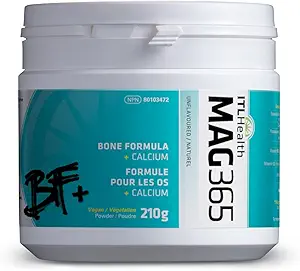 MAG365 ITL Health BF Plus Calcium, 210g 35-Servings - Ιωνικό Μαγνήσιο Κιτρικό Σκόνη, Φυσικό Εσπεριδοειδές Γεύση - Βιταμίνη K2 D3 με ψευδάργυρο, B6, C, Ασβέστιο & Κάλιο - Φόρμουλα υποστήριξης οστών για άνδρες και γυναίκες