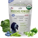 Snoutly Poochie Powder: USDA Certified Organic Dog Supplement & Super Multivitamin - Βιταμίνες & Ορυκτά της Μητέρας Φύσης για όλα τα σκυλιά & όλες τις ηλικίες, Υποστήριξη Διατροφής & Διατροφής, RAW Superfood