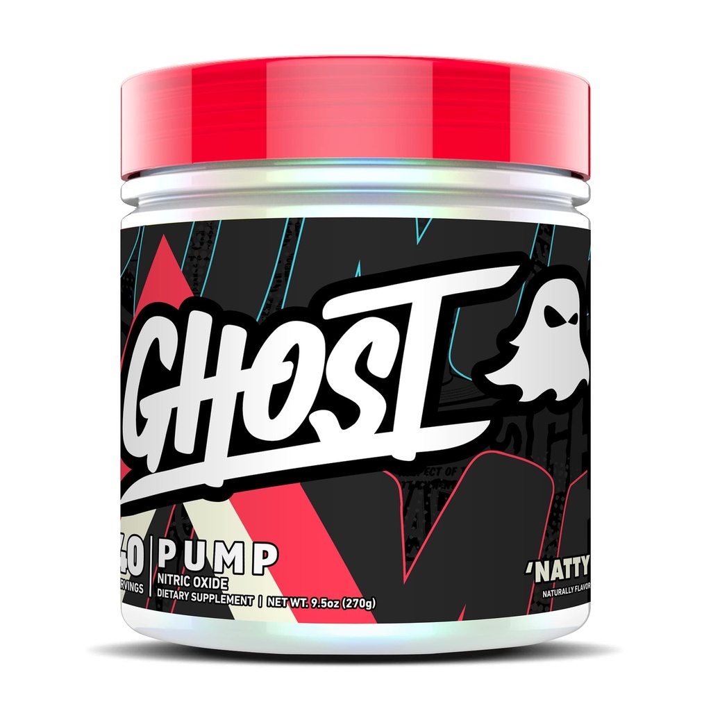 Αντλία GHOST Νιτρικό Οξείδιο σε σκόνη, Natty - 40 Σερβιέτες - Ζάχαρη & Stim-free Συμπληρώματα Προ-εργασίας - L-Citrulline, Arginine Νιτρικό & L-Glutathione - Χωρίς σόγια & γλουτένη, Vegan