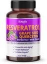 Resveratrol με σπόρων σταφυλιών + Quercetin Μπερμπερίνη + Γαϊδουράγκαθο Γάλα Ισχυρή κατά της γήρανσης - ΗΠΑ Made & Tested (Προμήθεια 150 ημερών (πακέτο του 1))