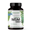 EMERALD LABS MSM 1000mg - Συμπληρώματα υποστήριξης από το συκώτι και το ανοσοποιητικό με μεθυλοσουλφονυλμεθάνιο - Χωρίς γλουτένη και χωρίς πρόσθετα - 200 κάψουλες λαχανικών (έως 100 ημέρες προσφοράς)