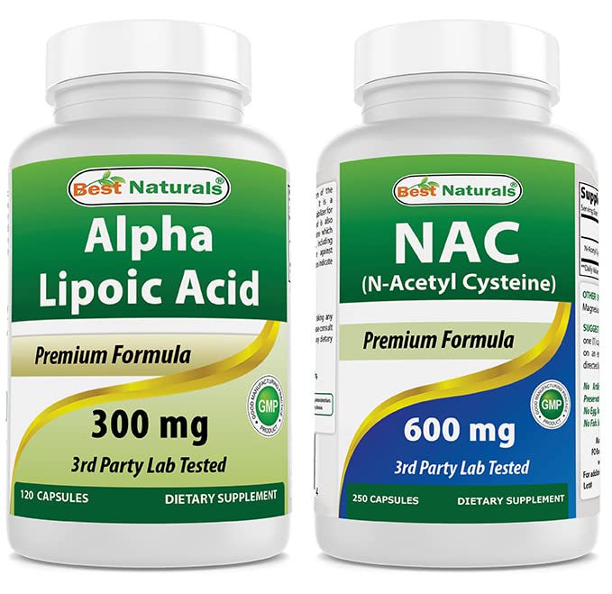 Best Naturals Alpha Lipoic Acid 300 mg & NAC 600 mg