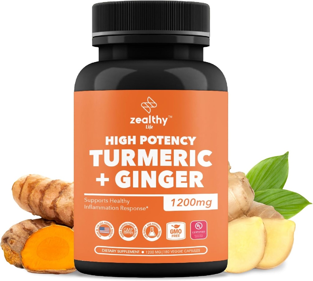 Κουρκουμάς + κάψουλες Ginger 1200mg 