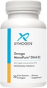 XYMOGEN Omega MonoPure DHA EC - Πολύ συμπυκνωμένο ιχθυέλαιο DHA - Ωμέγα-3 συμπλήρωμα για καρδιοαγγειακό, ανοσοποιητικό + Γνωστική υποστήριξη (30 Softgels)