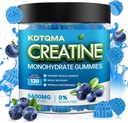 Creatine Monohydrate Gummies for Men & Women 120 CT - 5600mg of Creatine Monohydrate per Serving, Chewable Creatine Monohydrate for Muscle Support & Energy Boost, Sugar Free, Vegan (Blueberry Flavor)
