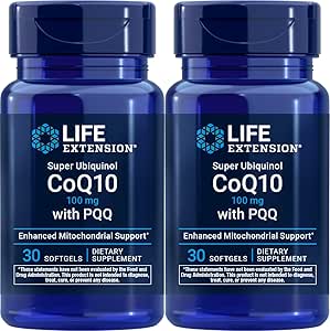 Επέκταση ζωής Super Ubiquinol CoQ10 με PQQ, 30 softgels (πακέτο των 2)