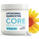 Core Med Science Liposomal Quercetin, 200mg (60 κάψουλες) - Quercetin συμπλήρωμα υποστηρίζει βιταμίνη C και ψευδάργυρο απορρόφηση - Προάγει το ανοσοποιητικό σύστημα & την υγεία της καρδιάς, χωρίς γλουτένη & χωρίς γαλακτοκομικά