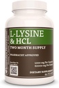 Remedy's nutrition L-Lysine HCL | 1,000 mg, 60 Vegan Capsule Amino Acid Dietary Supplement | Two Month Supply