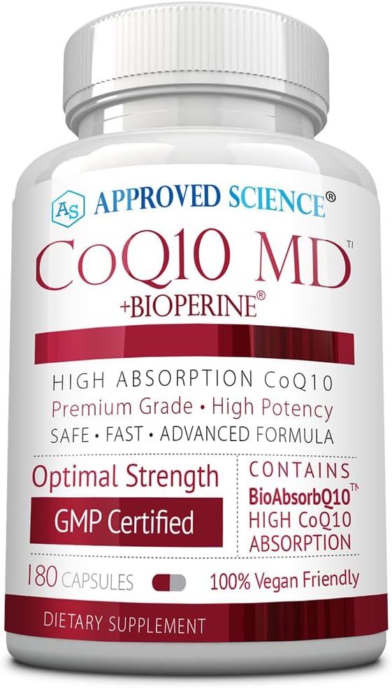 Εγκεκριμένο MD Science® CoQ10 - Extra Strength 300mg Pure CoQ10 με Bioperine® για ταχύτερη απορρόφηση - Βέλτιστη Υποστήριξη - 3 Μήνες Προσφορά