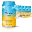 Recess Mood Magnesium & Adaptogen Drink, Relaxation Beverage, 12 Ουγγιά (Tropical Bliss, 12 Pack)
