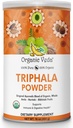 Βιολογική Veda Triphala Σκόνη με Άμλα, Χαριτάκη, Bibhitaki Φρούτα - 100% Φυσική Ayurvedic Triphala Σκόνη - Βελτιώνει την Ανοσολογική Υποστήριξη, Digetion, Colon Cleanse, Skin Health - Vegan, Non-GMO - 16oz