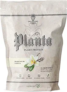 Ambrosia Planta - Premium Plant-Based Protein | Vegan & Keto Friendly | Gourmet Flavors with No Bloating or Stomach Upset | Gluten & Soy Free | No Added Sugar | 25 Servings | Vanilla