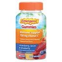 Emergen-C 750mg Βιταμίνη C Gummies για ενήλικες, ανοσοποιητική υποστήριξη Gummies, χωρίς γλουτένη, φράουλα, λεμόνι και βατόμουρο Γεύσεις - 45 Count