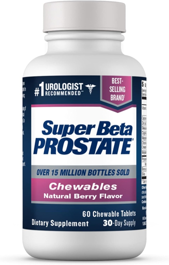Νέα ζωτικότητα Super Beta Prostate Chewables – Prostate συμπλήρωμα υποστήριξης για την υγεία των ανδρών (60 μάσημα, 1 μπουκάλι)