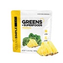 Καθαρίστε απλά τρόφιμα Super Greens σκόνη, φυσικά αρωματισμένα πράσινα σκόνη με Chlorella, Spirulina, Superfoods & Prebiotic Fiber, Κανένα τεχνητά συστατικά, Γλουτένη Χωρίς, Τροπικά Πράσινο Γεύση, 30 Srvg