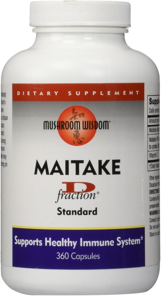 MUSHROOM WISDOM Maitake Mushroom Extract D- Fraction 360 Κάψουλες