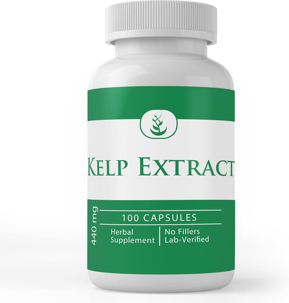 PURE αρχικά ΣΥΣΤΑΤΙΚΑ Kelp Extract, (100 κάψουλες), καθαρό, χωρίς πρόσθετα ή πληρωτικά, εργαστήριο Επαληθευμένο