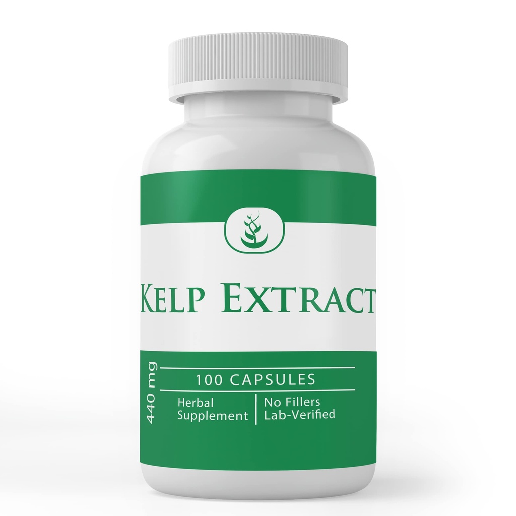 PURE αρχικά ΣΥΣΤΑΤΙΚΑ Kelp Extract, (100 κάψουλες), καθαρό, χωρίς πρόσθετα ή πληρωτικά, εργαστήριο Επαληθευμένο